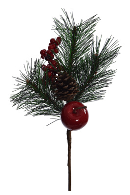PINE/APPLE/BERRY/PINE CONE PICK RED